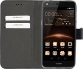 Huawei Y5 (2017) Hoesje - Mobiparts - Premium Wallet Serie - Kunstlederen Bookcase - Zwart - Hoesje Geschikt Voor Huawei Y5 (2017)