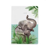 Luxury Elephant Notebook - Bullet journal - Dagboek - A5 – Gelinieerd – Olifant