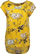 Only T-shirt Onlvic Ss Aop Top Noos Wvn 15161116 Chai Tea/yellow Flower Dames Maat - 34