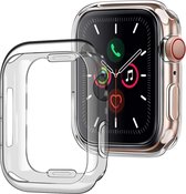 Geschikt Voor Apple Watch 4 Hoesje Case Siliconen 44 mm Transparant - Hoes Geschikt Voor Apple Watch Case - Transparant