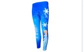 Frozen legging -Elsa - Anna - blauw - sterren - maat 134 - 9 jaar