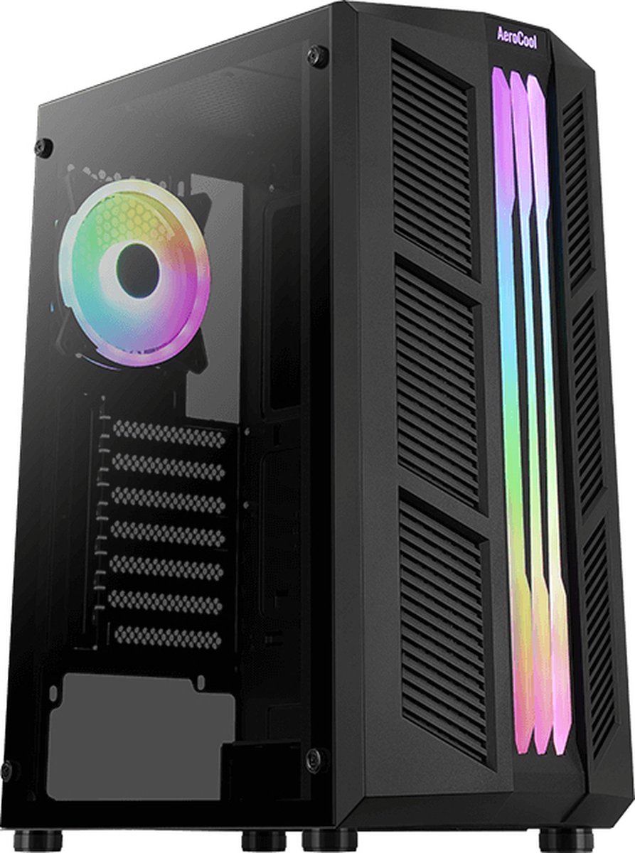 Aerocool Prime v2 tower-behuizing 2x USB-A 3.2 (5 Gbit/s), 2x Audio, Window-kit
