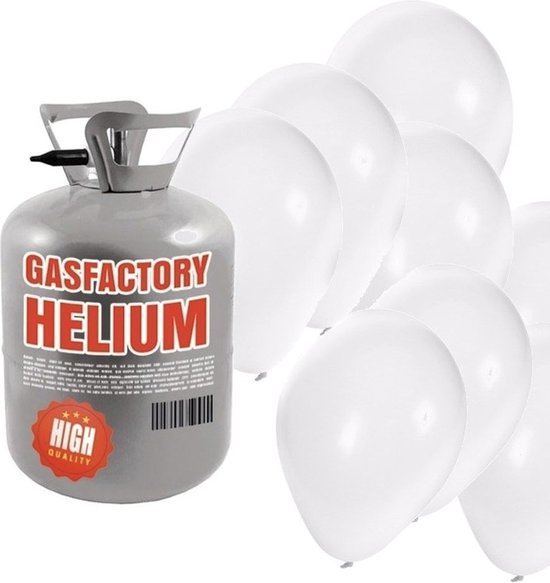 Helium tank met 30 groene ballonnen - Groene - Heliumgas met ballonnen voor een St