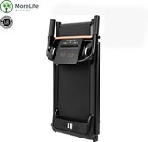MoreLife Fitness Loopband - Inklapbare Loopband - Geschikt voor Thuis Sporten - Lcd-display - Antishock Systeem - Opvouwbaar -Zwarte Fitness Loopband ideaal voor vrouwen - Opvouwbare Loopband