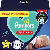 Pampers Night Pants Luierbroekjes - Maat 6 - Mega Maandbox - 186 Luierbroekjes
