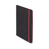 Schriften/notitieboekje rood met elastiek A5 formaat - 80x gekleurde blanco paginas - opschrijfboekjes