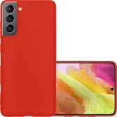 Samsung Galaxy S21 FE Hoesje Back Cover Siliconen Case Hoes - Rood