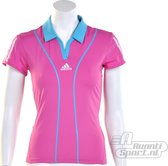 adidas - Women's Barricade Cap Polo - adidas Tennisshirts - 38 - Roze/LichtBluaw