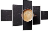 Schilderij - Kop koffie II, 5luik, premium print