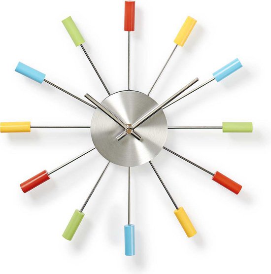 Horloge murale ronde | Diamètre 34 cm | Coloré et amusant | bol