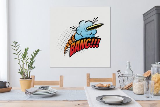 Dictons de peinture sur toile – « Peur !!! - Citations - 90x90 cm - Décoration murale