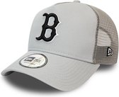 New Era Boston Red Sox League Essential Grey A-Frame Trucker Cap
