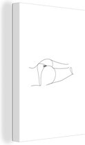 Toile Peinture Dessin au trait - Femme - Sous-vêtements - Line cm - Décoration murale