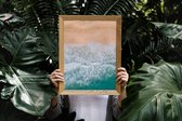 Poster Glasschilderij Beach #7 - 50x70cm - Premium Kwaliteit - Uit Eigen Studio HYPED.®  - 50x70cm - Premium Museumkwaliteit - Uit Eigen Studio HYPED.®