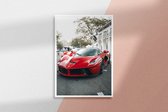 Poster Ferrari #5  - 40x50cm - Premium Museumkwaliteit - Uit Eigen Studio HYPED.®