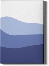Walljar - Purple Waves I - Muurdecoratie - Poster met lijst
