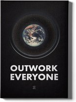 Walljar - Outwork Everyone (Space) - Muurdecoratie - Canvas schilderij