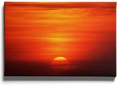 Walljar - Rode Zonsondergang - Muurdecoratie - Canvas schilderij