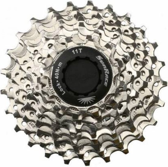Cassette 11 speed Sunrace CSRS3 11-32T - metallic met zwarte spider — afbeelding 3