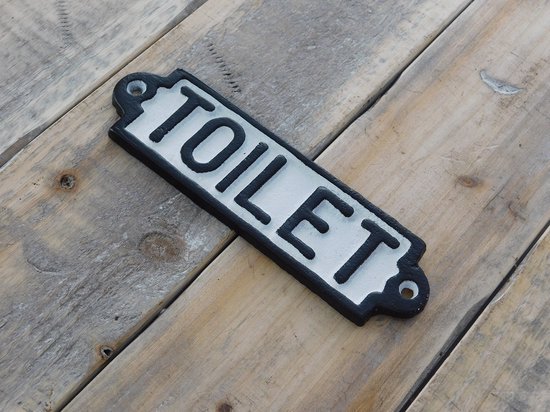 Bordje emaille 'Toilet' voor de deur | bol.com