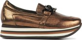 Softwaves Sneakers Dames - Lage sneakers / Damesschoenen - Leer - 7.78.45 met     -  Brons - Maat 38.5