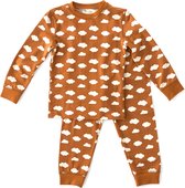 Little Label Pyjama Jongens - Maat 86 - Bruin, Wit - Zachte BIO Katoen
