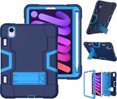 Geschikt Voor iPad Mini 6 Hoes - Fonu Mini 6 Cover - Mini 6 Case - Hoesje Mini 6 - 8.3 Inch - 2021 - Shockproof Case Cover - Met Standaard - Schokbestendig - Blauw