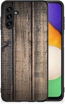 Leuk TPU Back Cover Geschikt voor Samsung Galaxy A13 5G | Geschikt voor Samsung Galaxy A04s Telefoon Hoesje met Zwarte rand Steigerhout