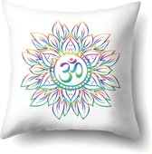 Kussenhoes  Zen / Spiritueel Oem teken in regenboog kleuren