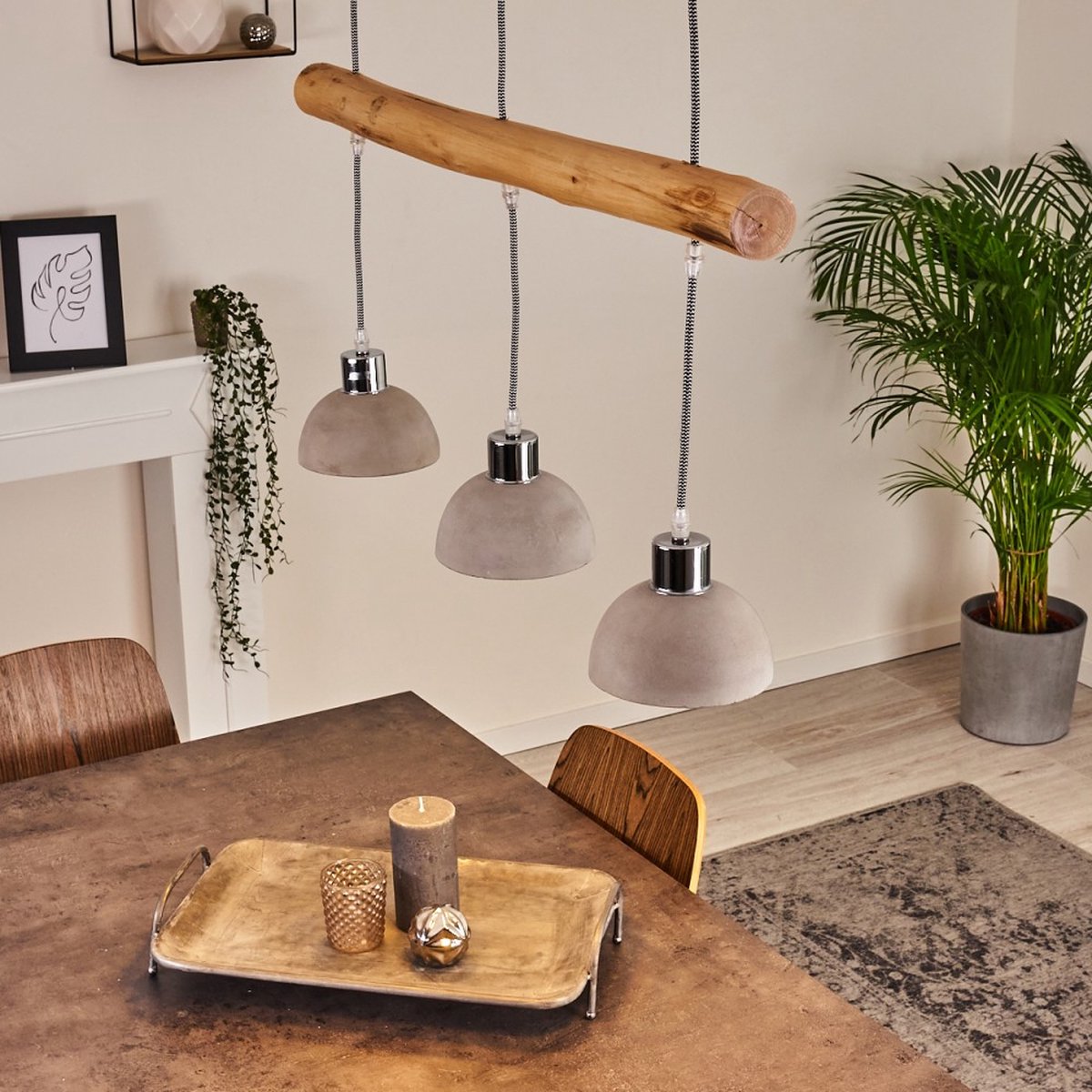 Belanian.nl - Deens hanglamp mat nikkel, 3-lichtbronnen,loft hanglamp,Scandinavisch Boho-stijl E27 fitting hanglamp, Eetkamer, galerij hanglamp,slaapkamer, woonkamer hanglamp