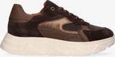 Tango | Kady fat 23-h dk brown multi sneaker - bone white sole | Maat: 38
