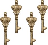 Decoratie Hanger set van 4 Sleutels Goudkleurig Kunststof Kerst Hanger Decoratieve Accessoires