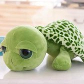 DW4Trading® Vrolijke groene schildpad knuffel 20 cm