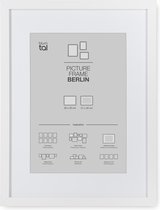 Blumtal Fotolijst Berlin - Set van 2 - Hoogwaardige fotolijsten met passe-partout - 30 x 40 cm - Wit