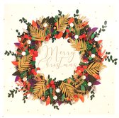 Kaart - Kerst - Tracks - Kerstkrans - XS489A