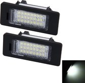 2 STKS Kentekenplaatverlichting met 24 SMD-3528 Lampen voor BMW E81 / E82 / E90 / E91 / E92 / E93 / E60 / E61 / E39 (Wit licht)