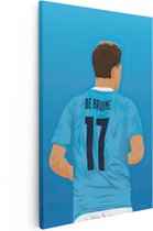 Artaza Canvas Schilderij Voetbalspeler Kevin de Bruyne bij Manchester City - 40x60 - Poster Foto op Canvas - Canvas Print