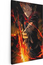 Artaza Canvas Schilderij Anime Karakter Sukuna Vessel - 20x30 - Klein - Foto Op Canvas - Canvas Print