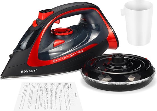 SOKANY Fer  Vapeur Sans Fil 2400W - Vitesse Rglable Anti-goutte  Anti-calcaire Prise... | bol