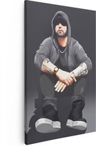 Artaza - Peinture sur Canevas - Dessiné eminem sur le sol - 60x90 - Petit - Photo sur Toile - Impression sur Toile