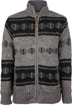 Gebreid Wollen Heren/Uni Vest van Schapenwol PolarFleece en hoge kraag - SHAKALOHA - M Pine Grey XXL