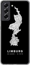 Geschikt voor Samsung Galaxy S21 FE hoesje - Limburg - Nederland - Kaart - Siliconen Telefoonhoesje