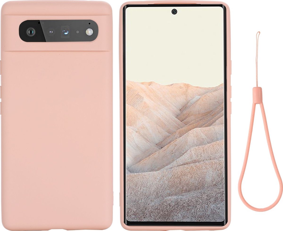 Mobigear Hoesje geschikt voor Google Pixel 6 Siliconen Telefoonhoesje | Mobigear Rubber Touch Backcover | Pixel 6 Case | Back Cover - Roze