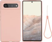 Google Pixel 6 Hoesje - Mobigear - Rubber Touch Serie - Hard Kunststof Backcover - Roze - Hoesje Geschikt Voor Google Pixel 6