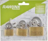 Hangsloten - Set - 3 stuks - 25 mm - 30 mm - 40 mm