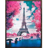 Eagle® Diamond Painting Volwassenen - Eiffeltoren - 40x30cm - Ronde Steentjes