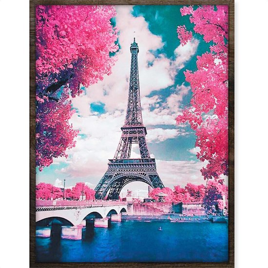 Eagle® Diamond Painting Volwassenen - Eiffeltoren - 40x30cm - Ronde  Steentjes | bol.com