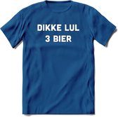 Dikke lul 3 Bier T-Shirt | Unisex Kleding | Dames - Heren Feest shirt | Drank | Grappig Verjaardag Cadeau tekst | - Donker Blauw - XXL