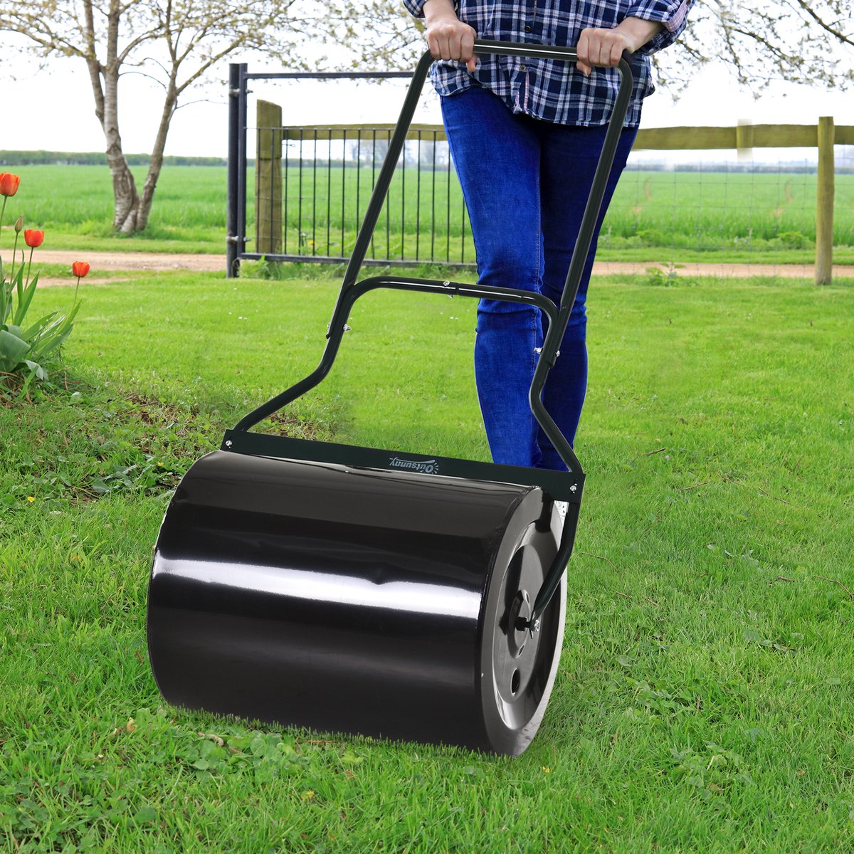 HENGMEI Rasenwalze Befüllbar Handwalze Gartenwalze Produktbild-Vorschau 4
