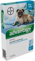 Advantage 100 Hond 4-10 kg - 4 Pipetten à 1,0 ml